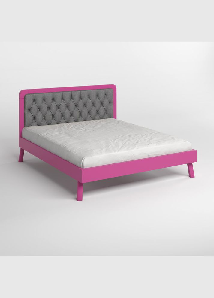 Двоспальне дерев'яне ліжко Токіо (S2060R30B)/Аляска 93 (Сірий) 140х190 см (MBG-4738) Mebigrand (368281468)