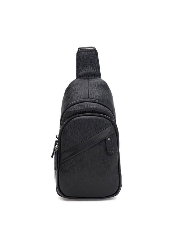 Мужской кожаный рюкзак через плечо K1616D-black Borsa Leather (366343723)