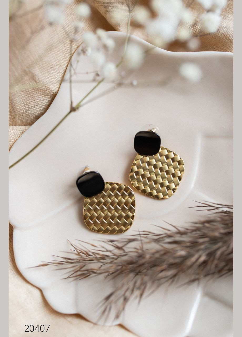 Золотисті сережки з фіанітами Liton (316115340)