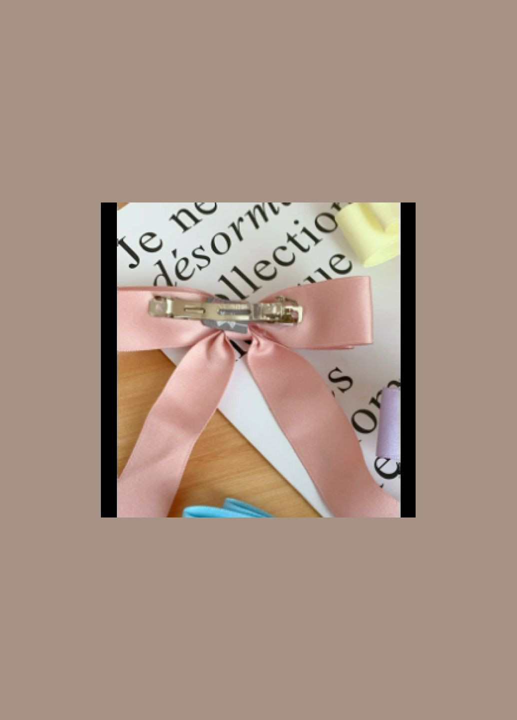 Шпилька бант для волосся подвійний атласний рожевий Fashion Jewelry No Brand (322931148)