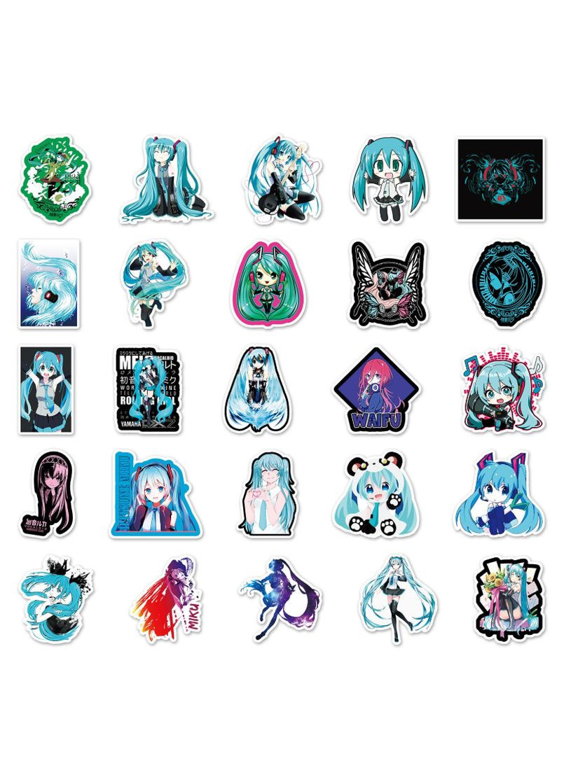 Стикеры Хатсуне Мику Хацунэ Hatsune Miku стикерпак наклейки набор наклейок 50 шт Shantou (372012966)