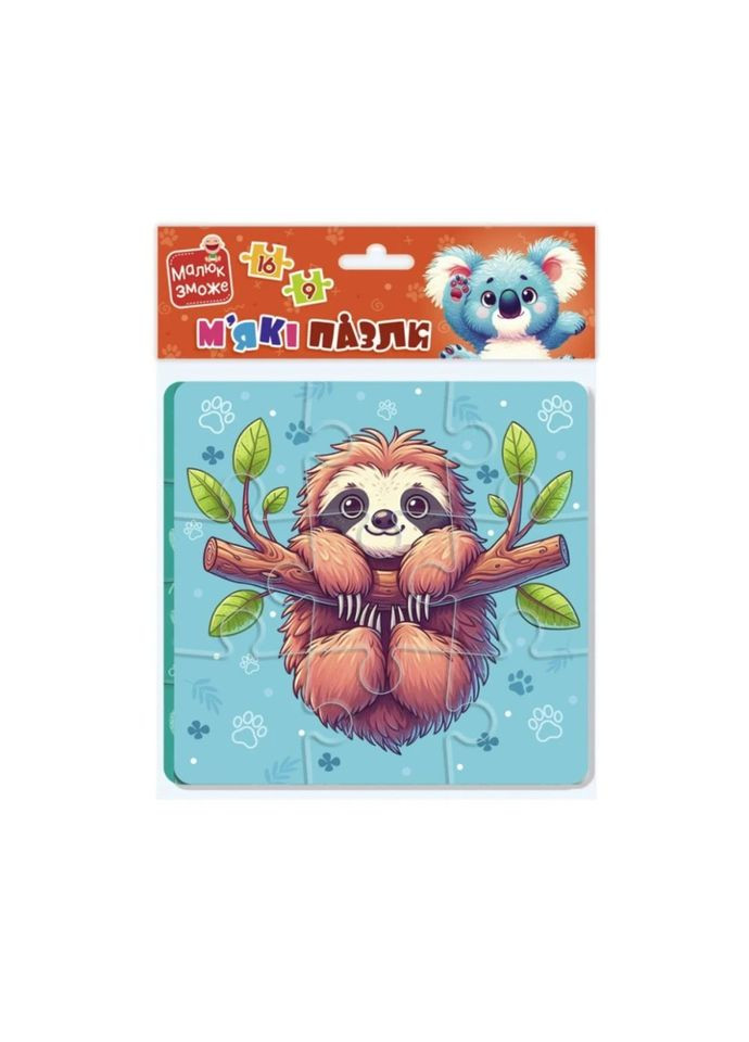 Детский мягкий пазл "Ленивец и коала" VT1102-40, 25 элементов Vladi toys (334152460)