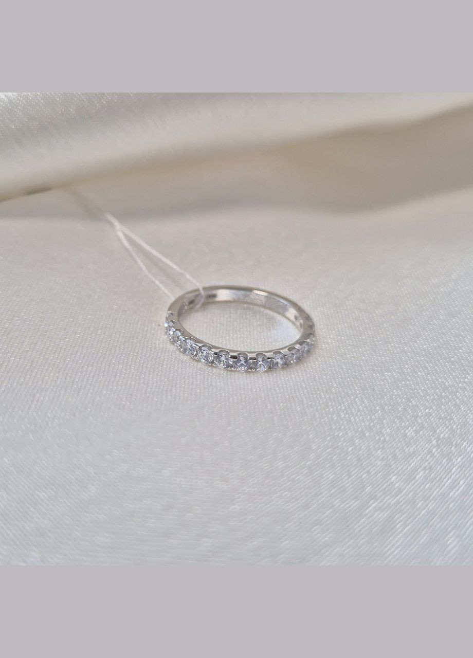 Серебряное кольцо Дорожка с Белыми камнями 16.5 размер серебро 925 пробы родированное л022р 1.75г No Brand (335053829)