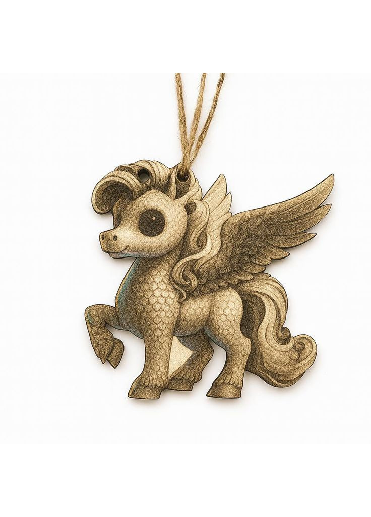 Декоративна іграшка-декор Пегас 7х7 см Бежевий (DN-892) Luxyart (368290346)