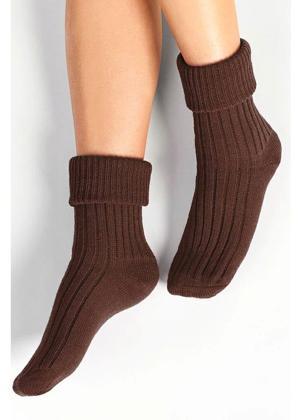 Коричневі теплі шкарпетки з вовною 067 sleeping socks Steven (354777954)