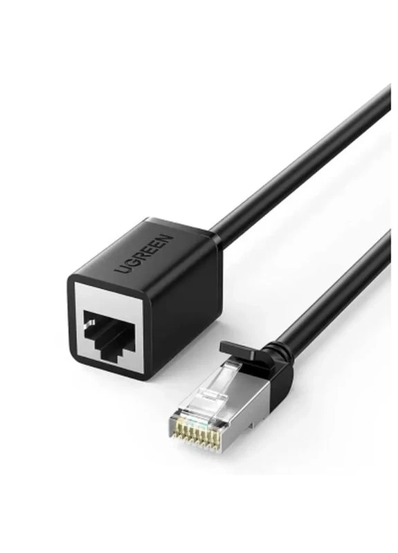 Патч-корд 2м, F/UTP Cat 6 Ethernet RJ45 Extension Male/Female Patch Cords NW112 Black (11281) Ugreen (399088585)