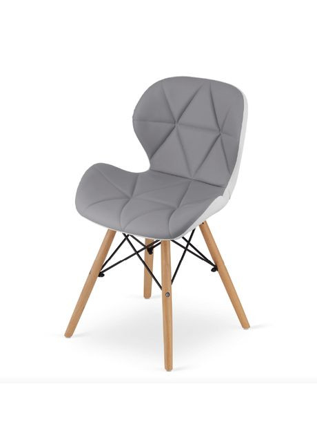 Кресло Lago бархатное серо-белый Leobert (304267000)