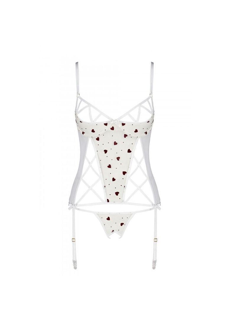 Корсет с подвязками, стринги LOVELIA CORSET L/XL, white Passion (369951856)