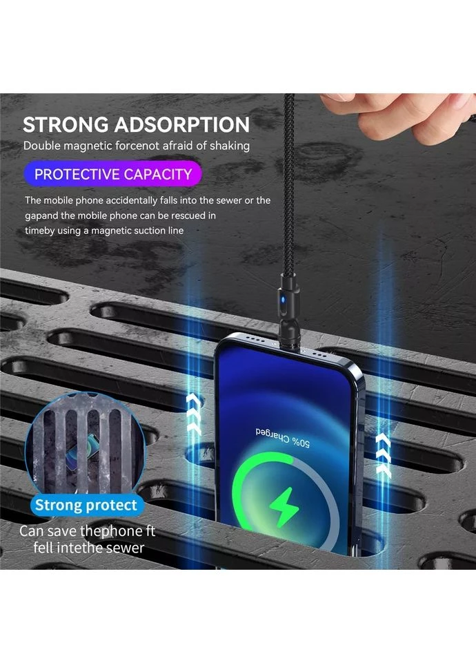 Магнітний кабель 1м для швидкої зарядки Lightning to USB для iPhone шнур для задрядки для айфона MAGNETIC (369163784)