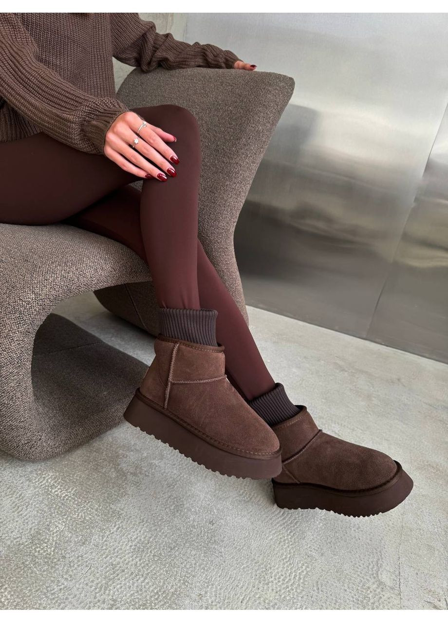 Uggs-чулки шоколадные из натуральной замши 🍫✨ No Brand (362345708)