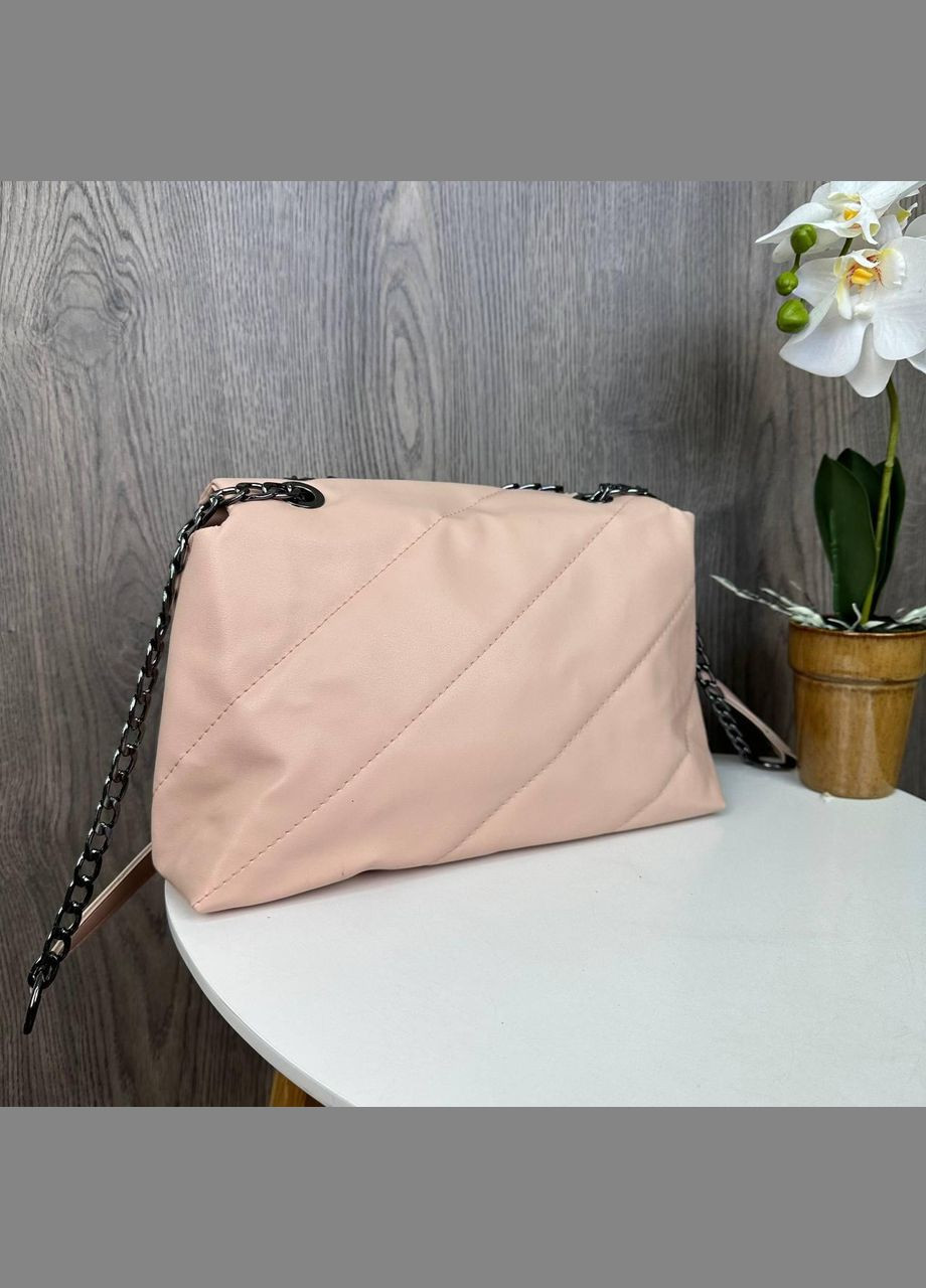 Качественная женская минисумочка клатч на плечо в стиле Пинко стеганая, маленькая сумка Pinko птички Пудровый No Brand (334730207)