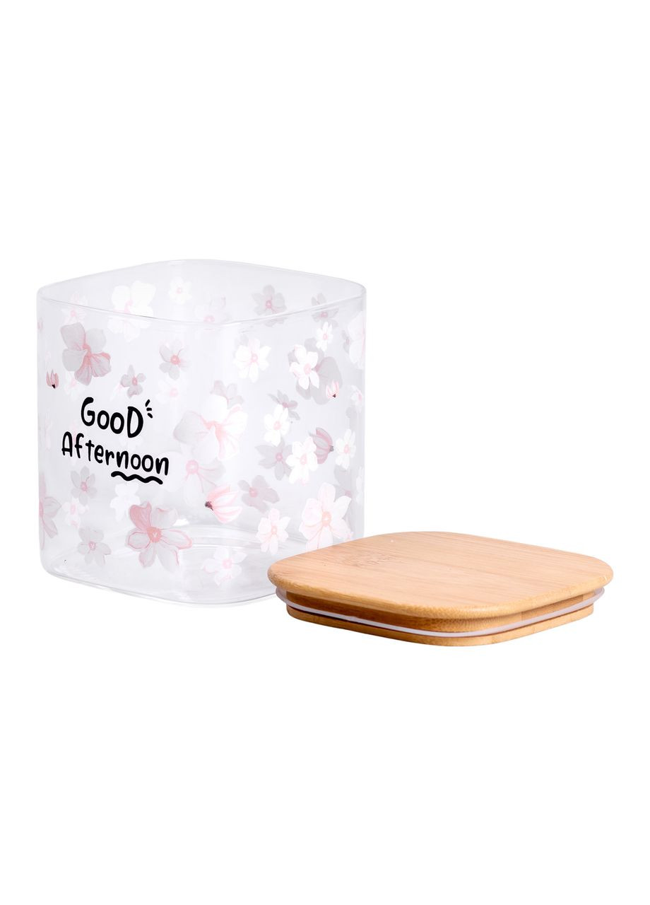 Банка для сыпучих продуктов с бамбуковой крышкой 800 мл емкость для сыпучих стекло HP-34-25 (A-046233) Yiwu (369475213)