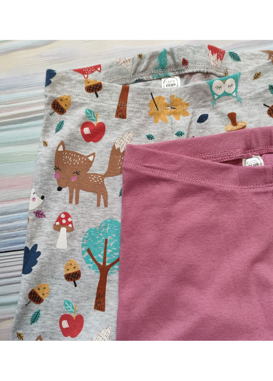 Сіра всесезон набір дитячих піжам для дівчинки 128 см сіро-рожевий реглан + брюки Cool Club