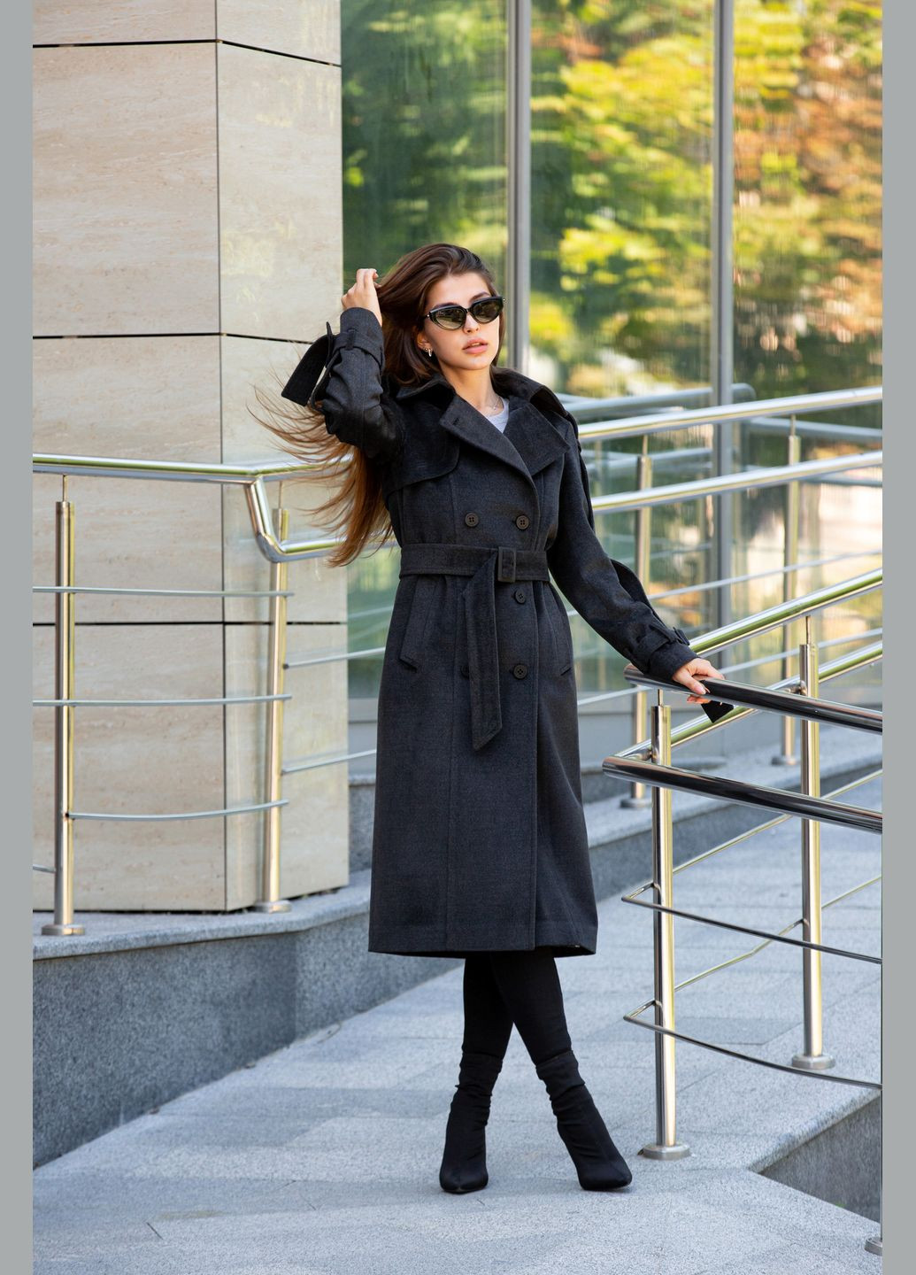 Графітове демісезонне Пальто MN