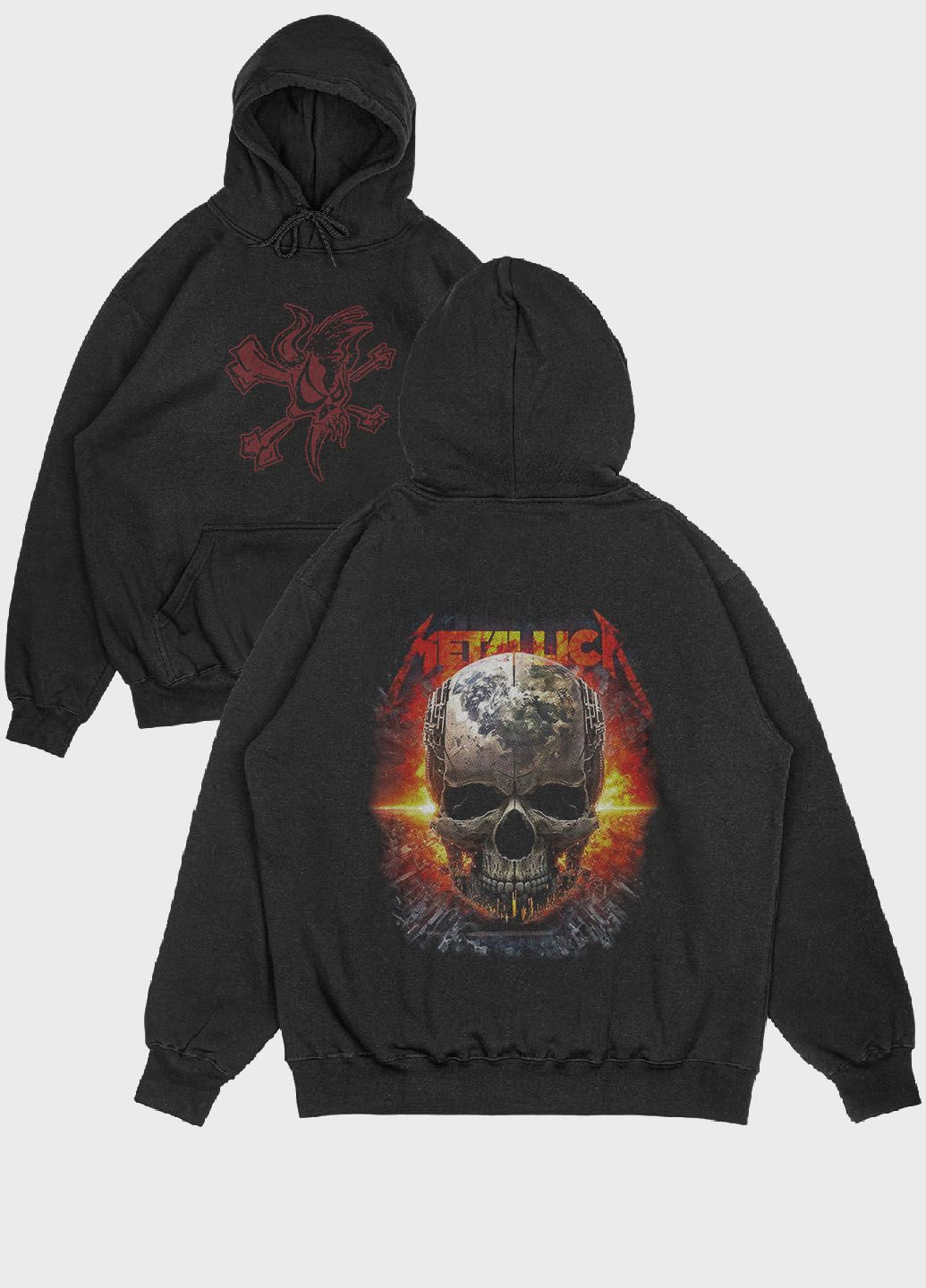 Жіноче худі з рок принтом "Metallica" (HD004-004-2-241-FB-BL-F) Modno (311539245)