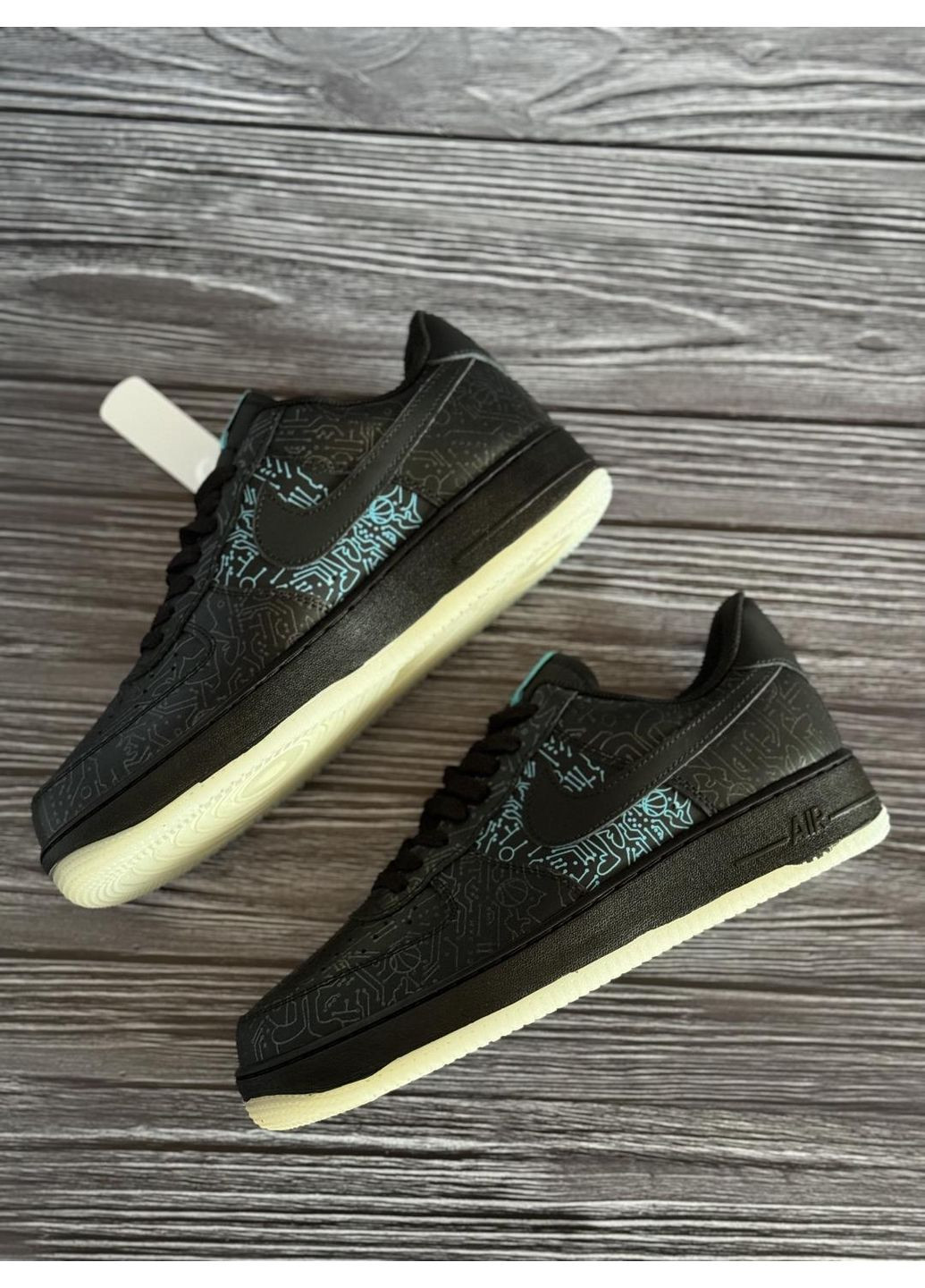 Чорні Осінні кросівки чоловічі nike air force 1 07 low gs space jam найк аір форс 1 преміум No Brand