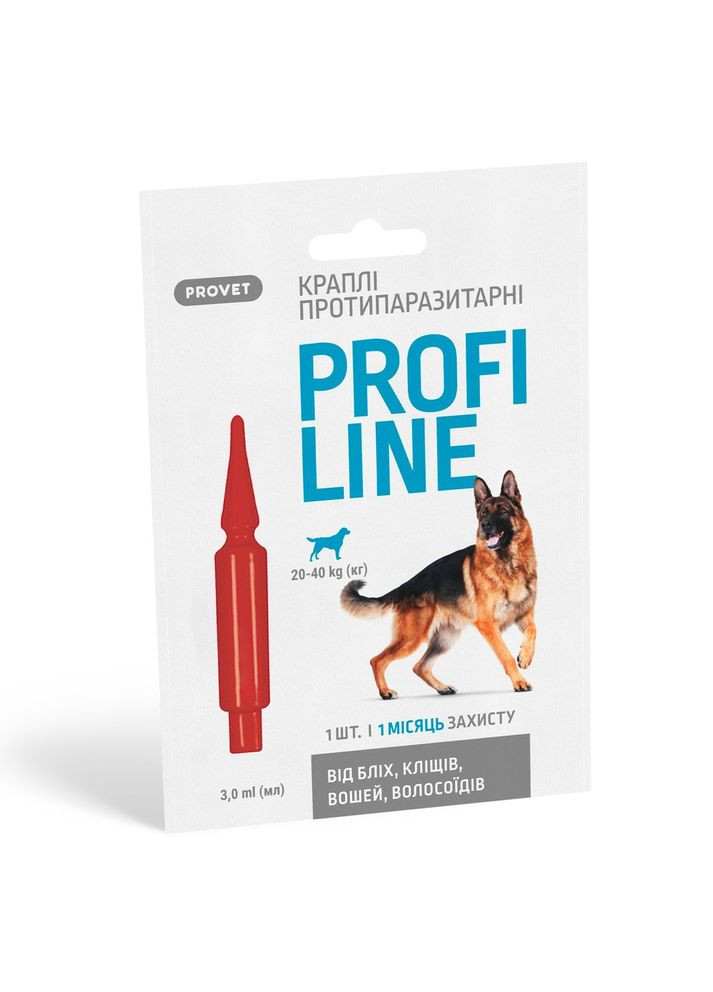 Капли на холке для собак Profiline от наружных паразитов, 3мл/1пип ProVET (292114890)
