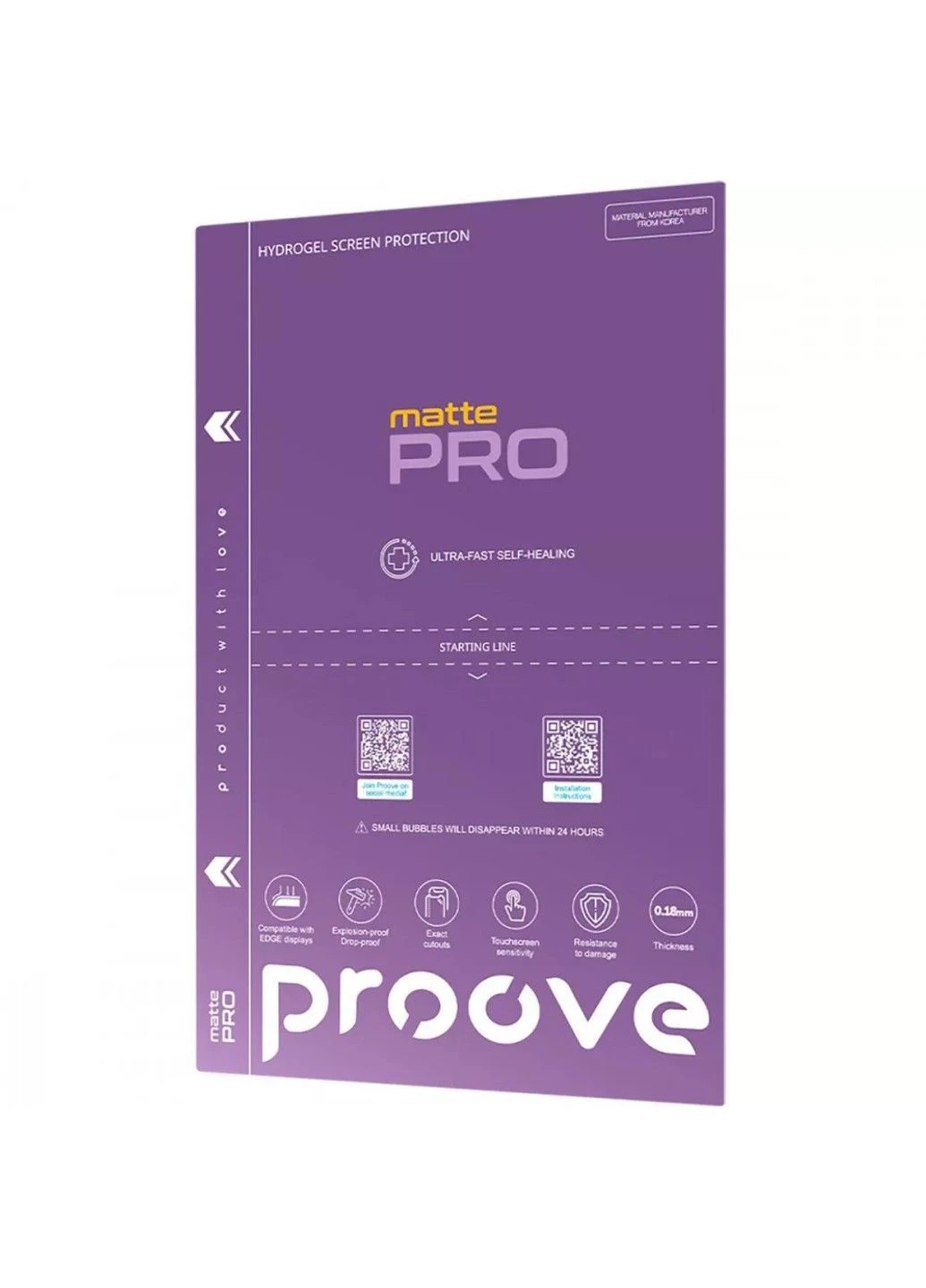Защитная гидрогелевая пленка Hydrogel Screen Protection PRO (matte) для iPhone XS Max Proove (386666117)