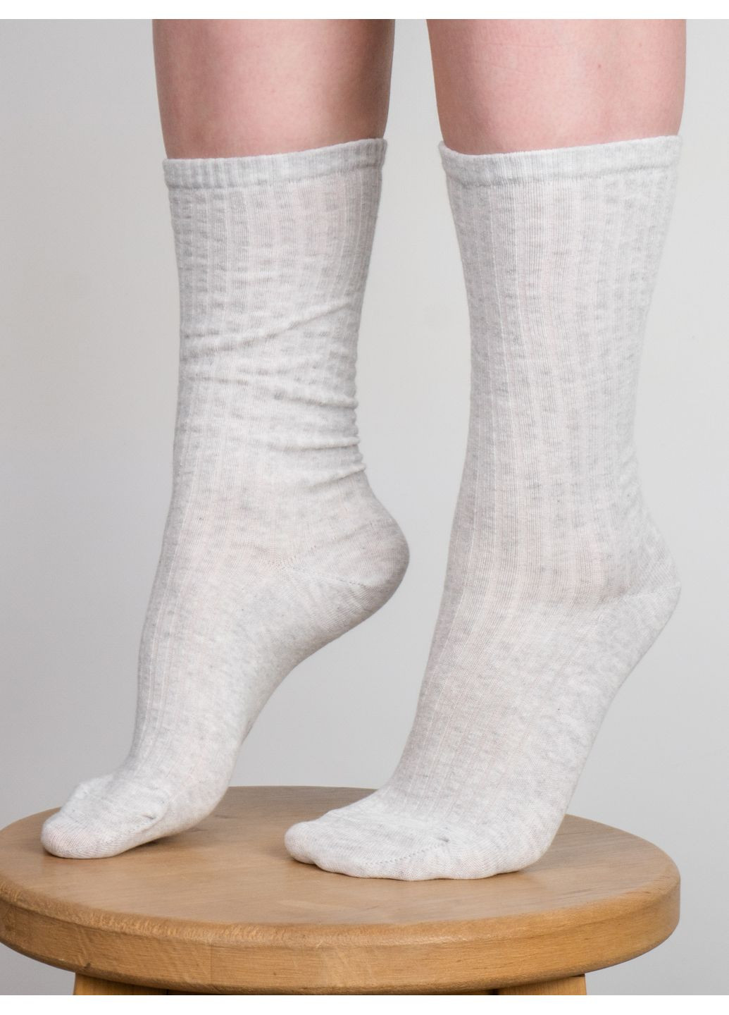 Світло-сірі шкарпетки жіночі (високі), р.36-40, 00 айворі MovementStandard (358644634)