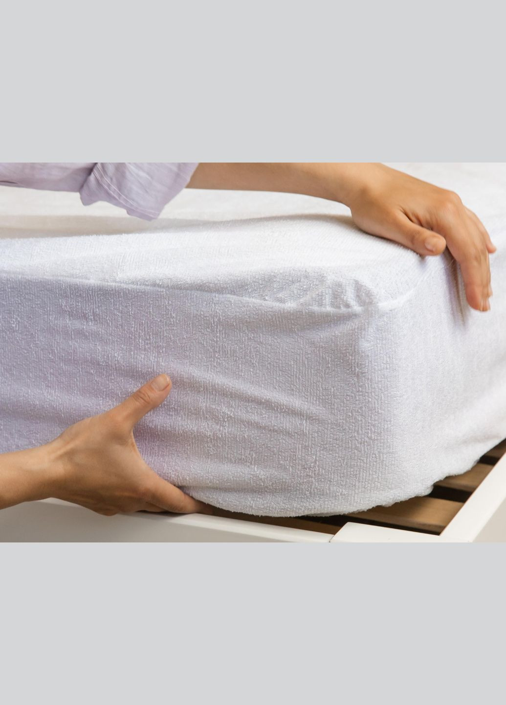 Простирадло чохол водонепроникний "WATERPROOF" Бамбук, 200x200x30 ТЕП (317965957)