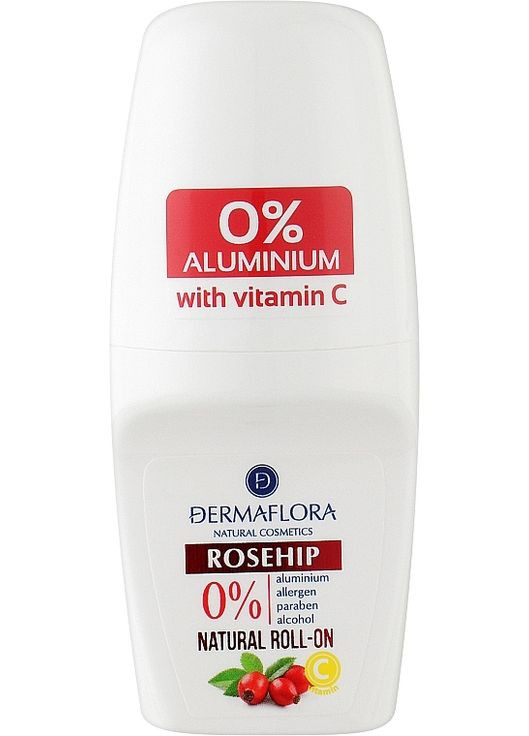 Шариковый дезодорант "Шиповник" Natural Roll-on Rosehip 50ml (1195485-31103022) Dermaflora (368666429)