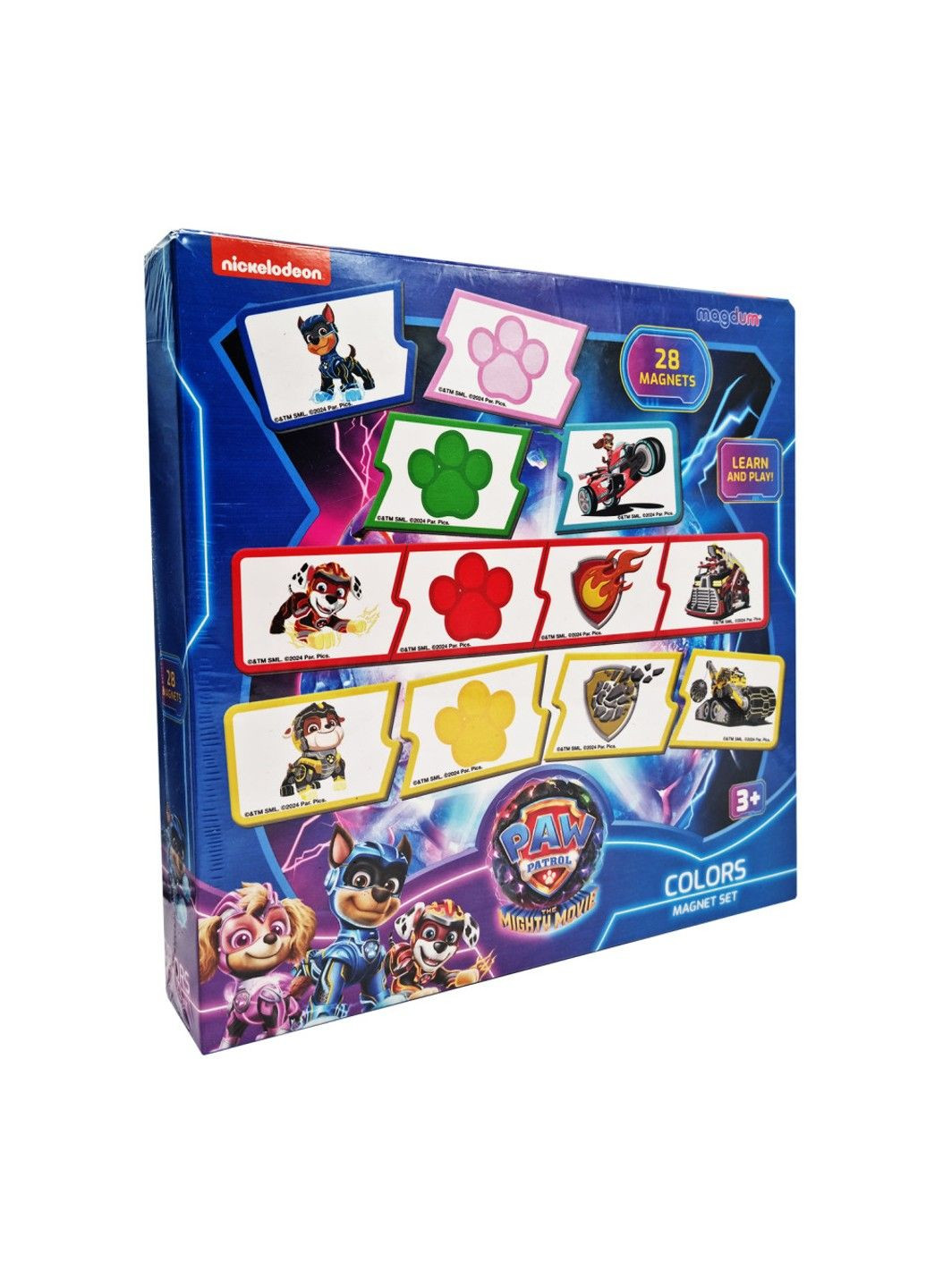 Набор магнитов Щенячий патруль Изучаем цвета ML4034-21, 28 магнитов MAGDUM (331297465)