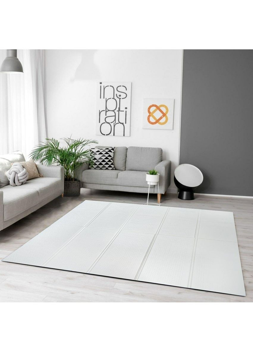 Детский складной термоковрик однотонный 2000х1500х10мм Белый (296) SW-00001188 love-shopping Sticker Wall (354660431)