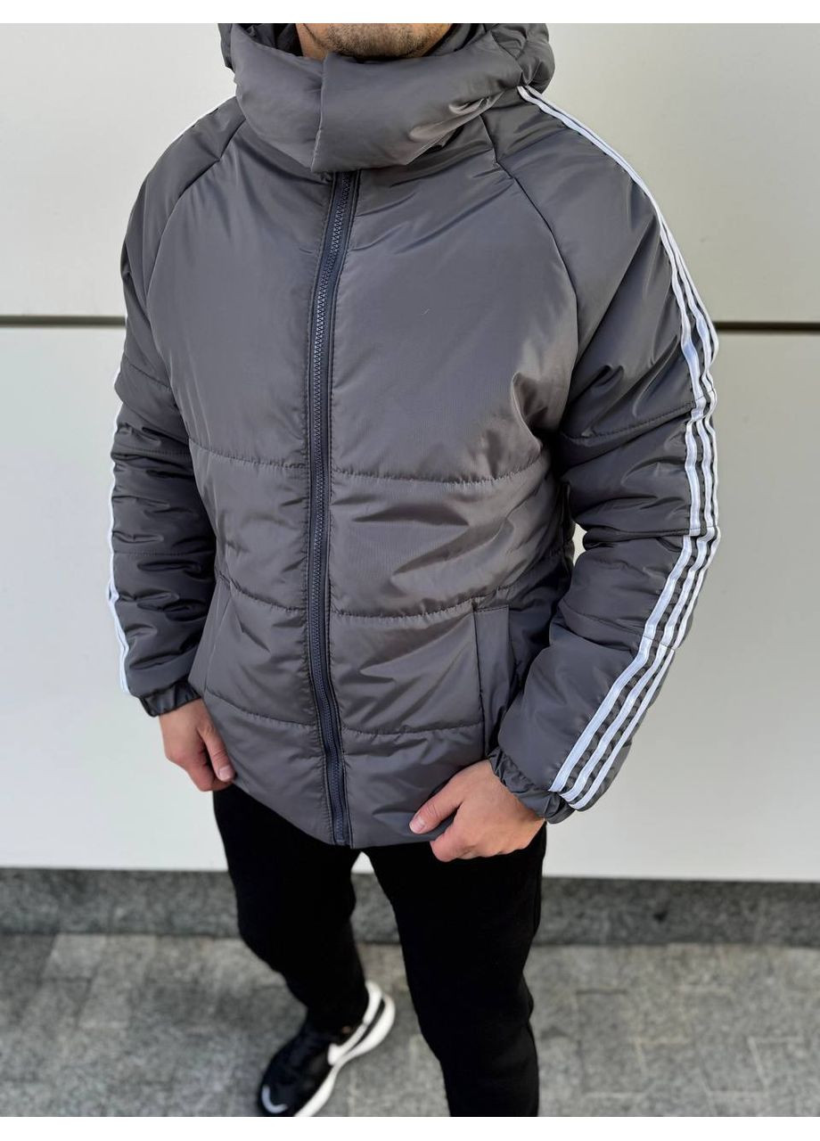 Графитовая мужская зимняя куртка Osoblyva