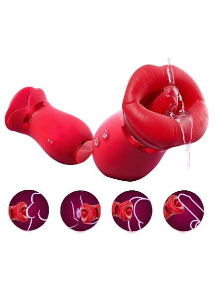 Вибратор язык вакуумный стимулятор с лизанием и сосанием клитора Клиторальный вибратор с эффектом кунилингуса No Brand (349748000)