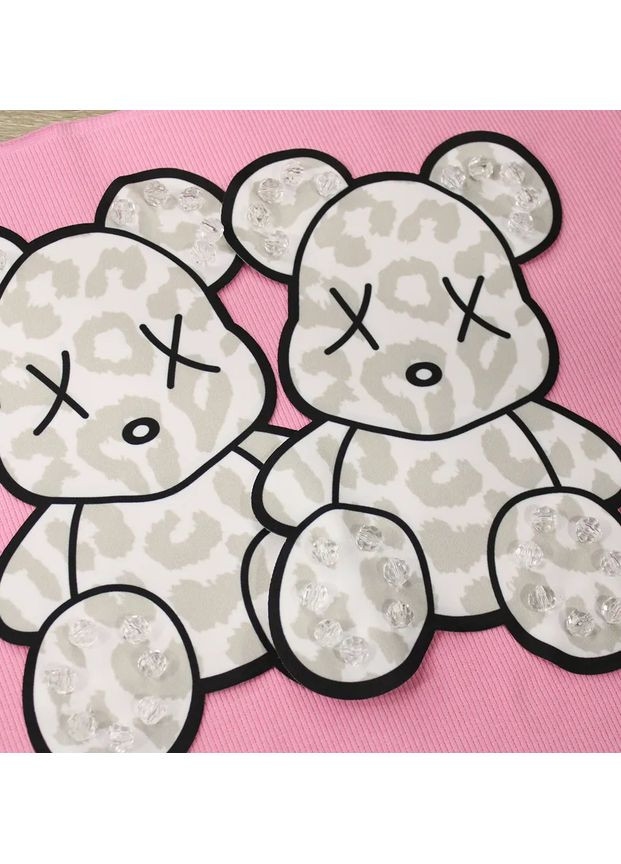 Нашивка тканевая с декором фигурная "Мишка леопардовый" (7600) No Brand (351365097)