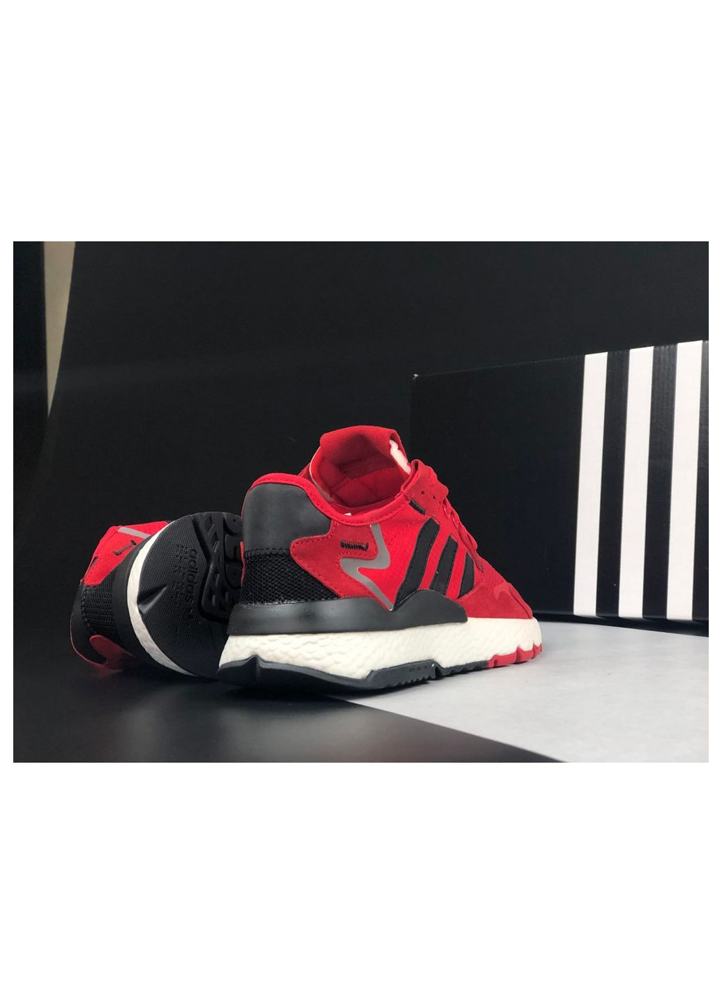 Червоні Осінні кросівки чоловічі, вьетнам adidas Nite Jogger
