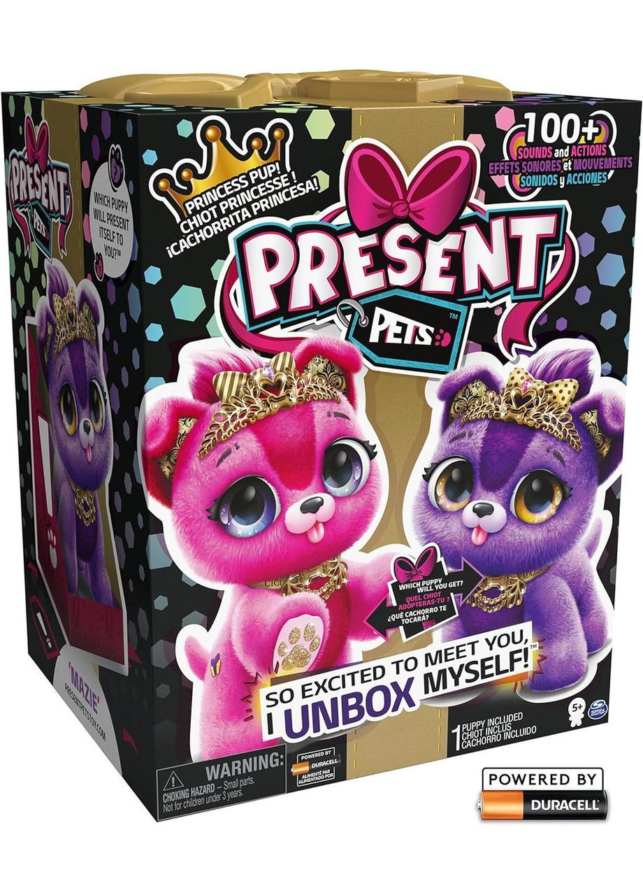 Интерактивный щенок сюрприз Present Pets Princess Puppy Interactive Surprise Plush Toy Spin Master (282964546)