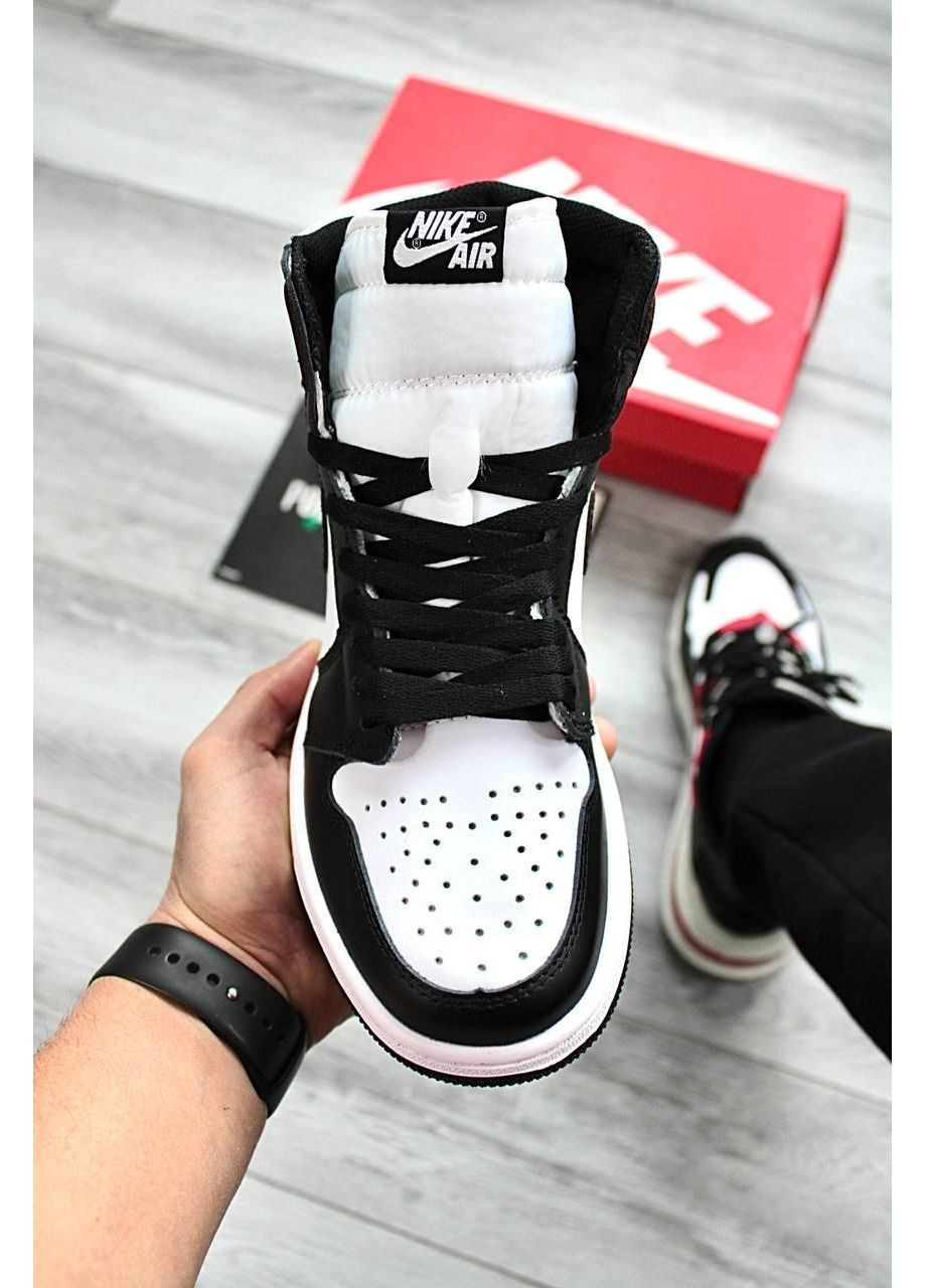 КРОССОВКИ ЖЕНСКИЕ NIKE AIR JORDAN 1 RETRO HIGH BROWN НАЙК АИР ДЖОРДАН No Brand белые демисезоны (369389738)