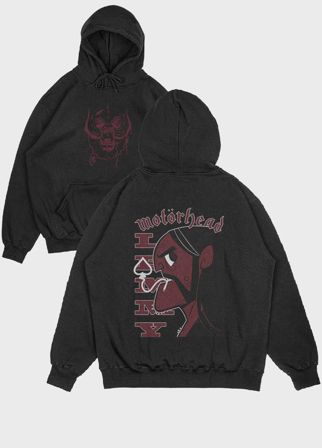 Чоловіче худі з рок принтом "Motorhead" (HD004-004-2-423-FB-BL-M) Modno (311538037)