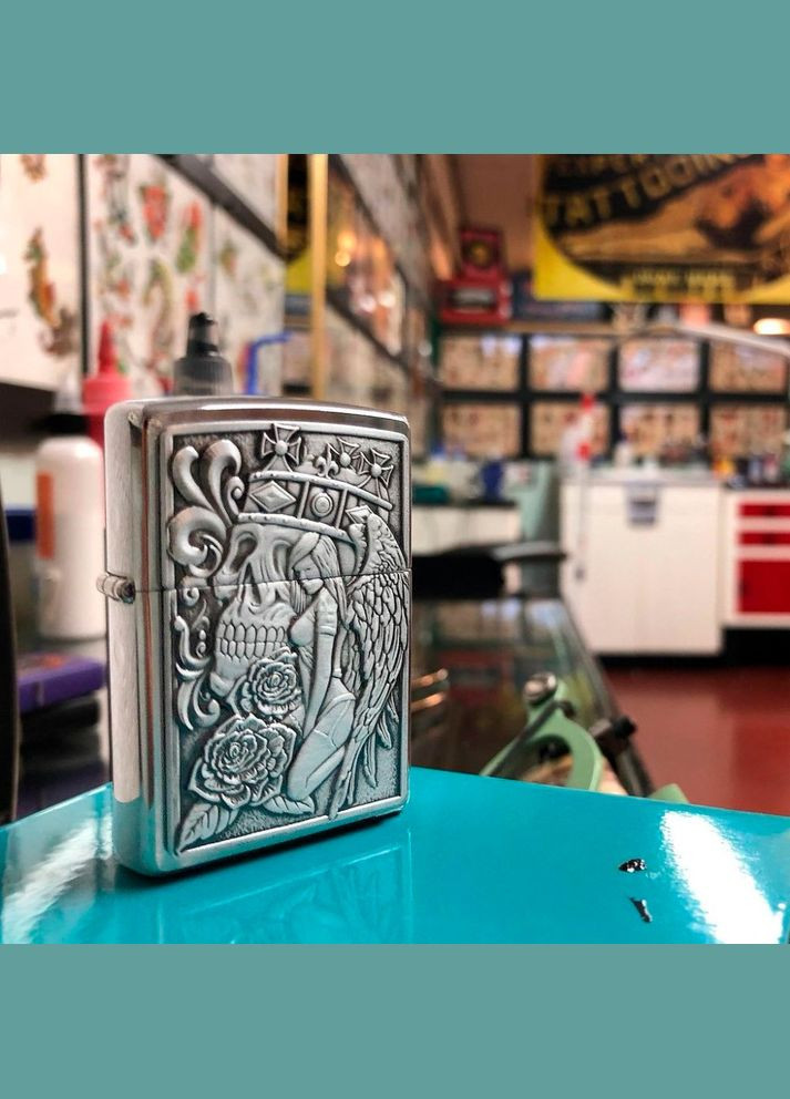 Зажигалка 207 Skull And Angel Emblem 49442 Zippo (316625972)