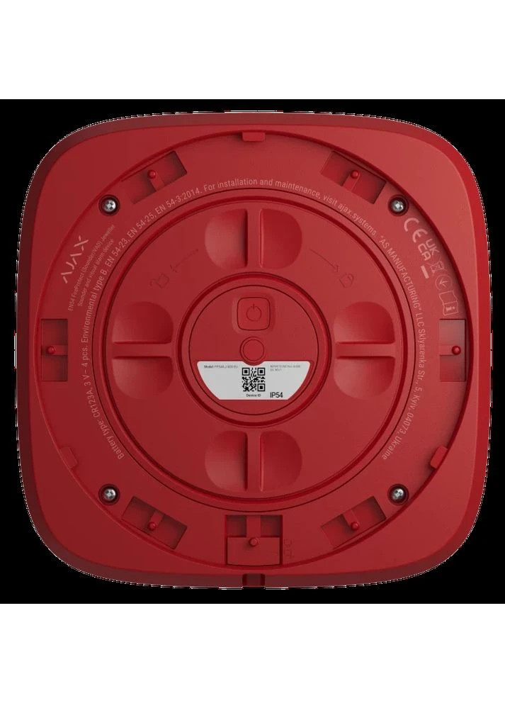 Беспроводной адресный пожарный оповещатель звуковой EN54 FireProtect (Sounder) Jeweller Red Ajax (389153568)