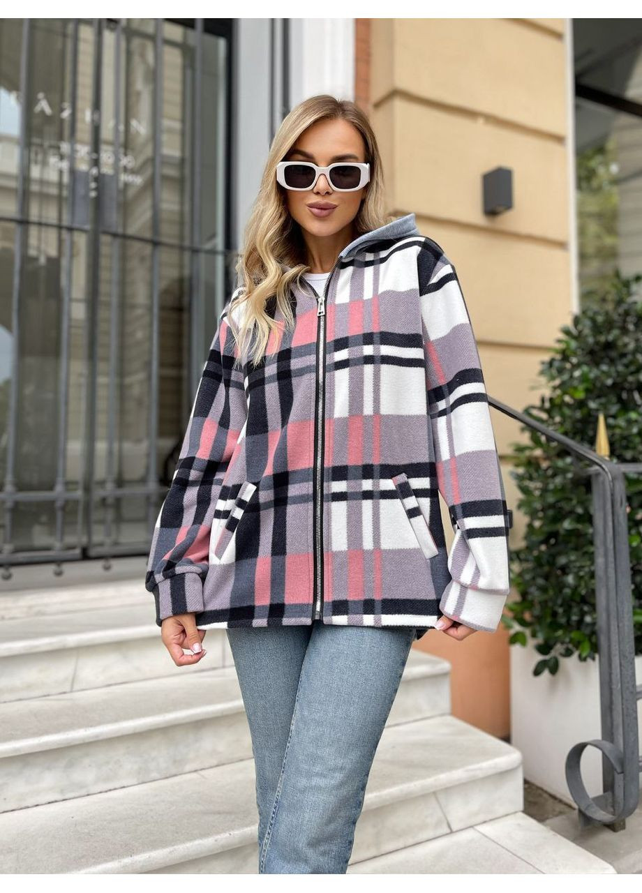 Розовая повседневный рубашка в клетку DK/DL Мода без кордонів