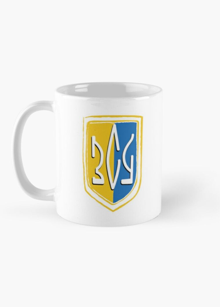 Чашка Керамическая Кружка с принтом ЗСУ тризуб Украина Белая 330 мл Orca (317320261)