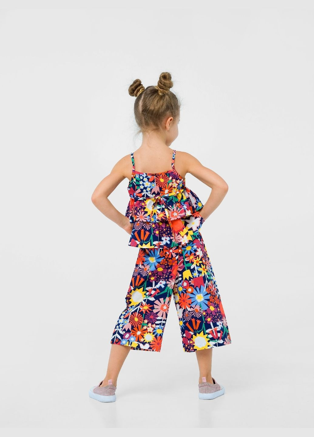 Зелена демісезонна майка, ситцеве літо, кулір, (110634) () 5л/110/30, квіти на жовтому Smil