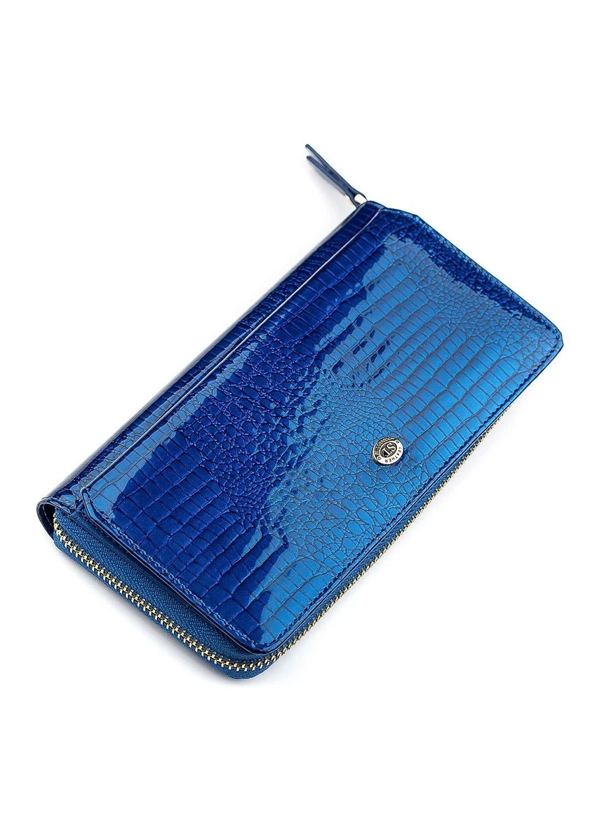 Гаманець жіночий 18435 (S7001A) лакований Синій st leather (394617340)