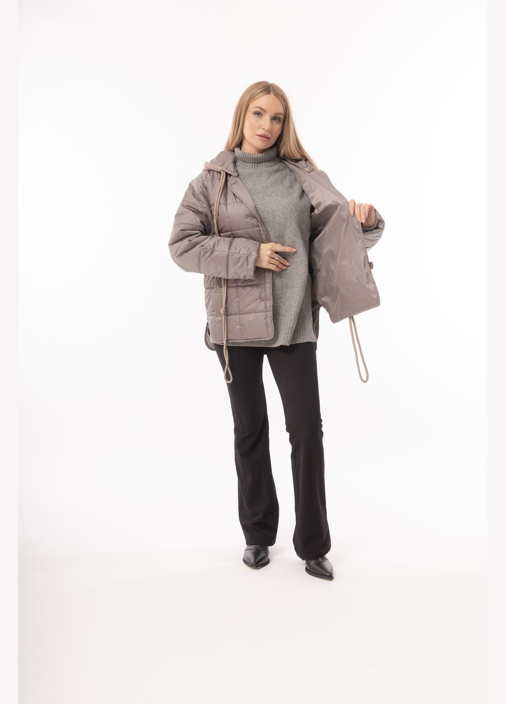 Бежева демісезонна куртка бежевий демісезон повсякденний Alberto Bini