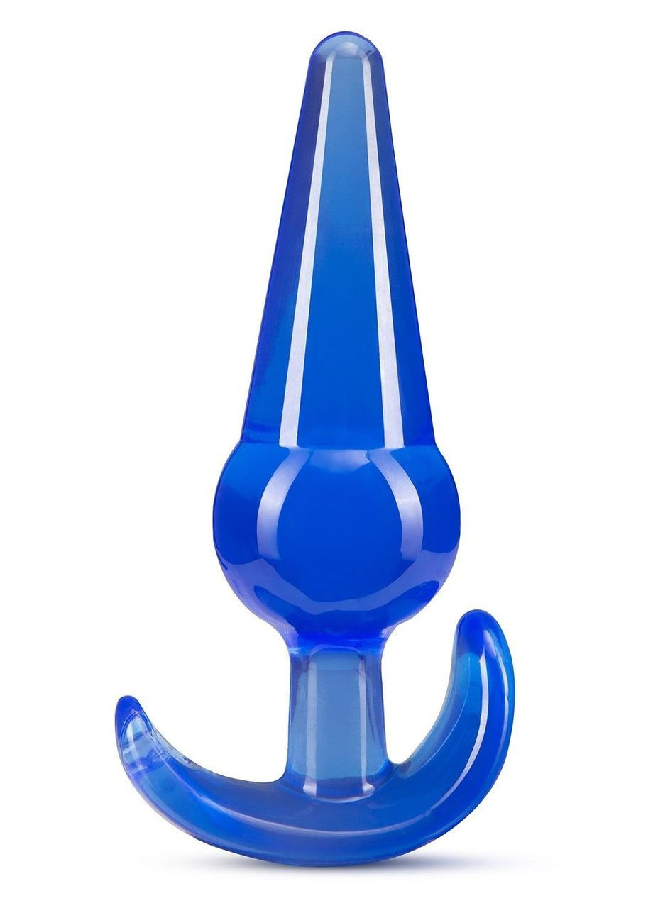 Анальна пробка конічної форми із стопером b yours синя Blush (330618156)