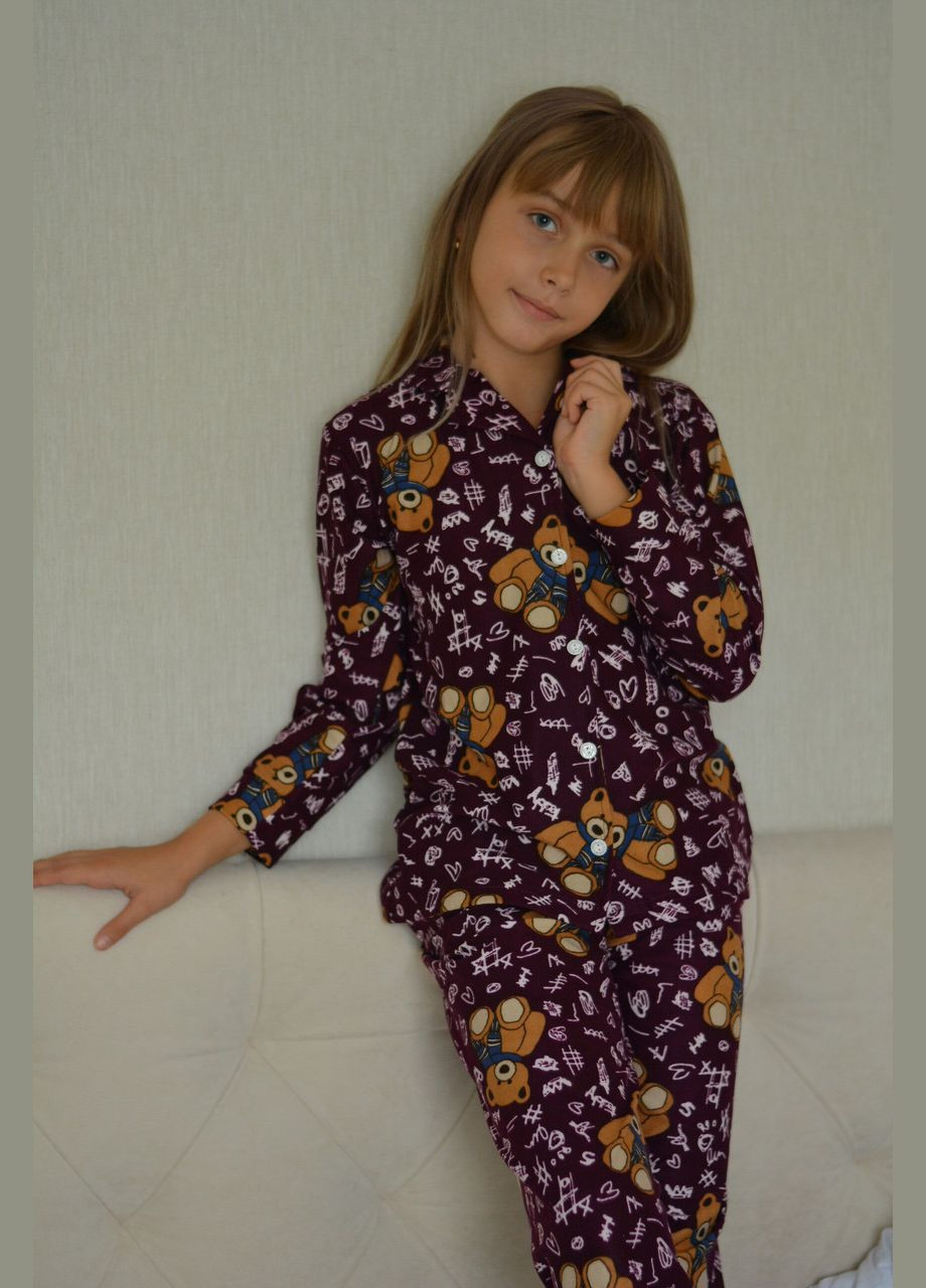 Бордова зимня пижама кофта + брюки SNS