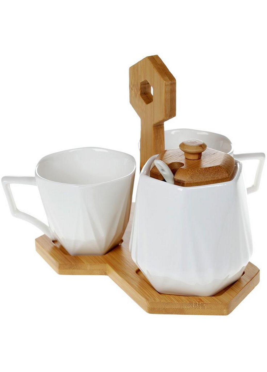 Кофейный набор nouvelle home coutle 2 чашки и сахарница на подставке Bona (282586926)