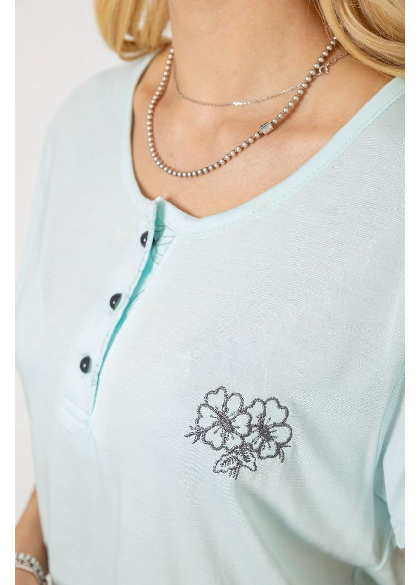 М'ятна піжама жіноча з принтом,, 243r6623 Stil Moda