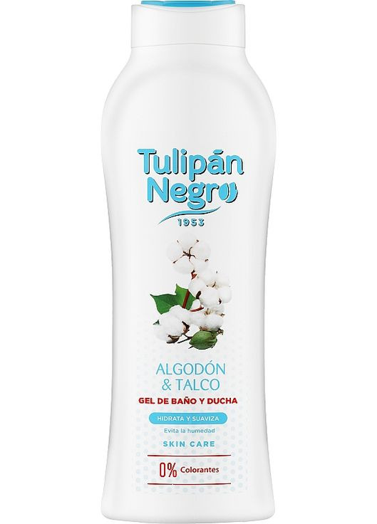 Гель для душу "Бавовна і тальк" Shower Gel 650ml (1103576-88721) Tulipan Negro (368667677)