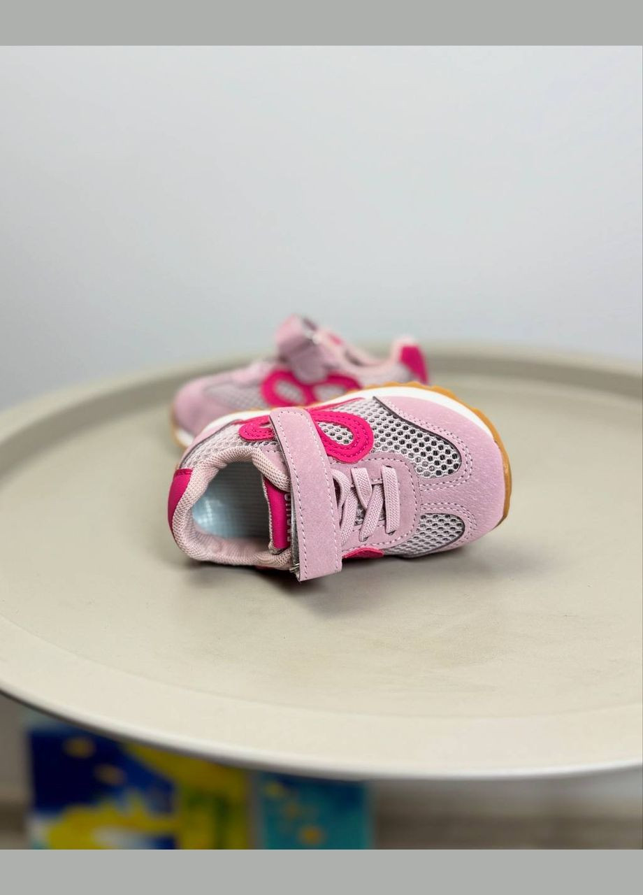 Рожеві літні дитячі кросівки рожевий 1518 No Brand