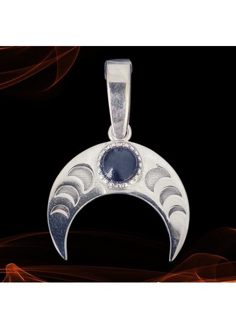 Кулон Лунниця із срібла з авантирином No Brand (370438676)