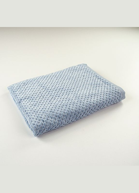 Набір махрових рушників однотонних 2шт 50x90см, 70x140см Damask Преміум якості Жакардове з велюром 550г/м2 ( ) GM Textile блакитний