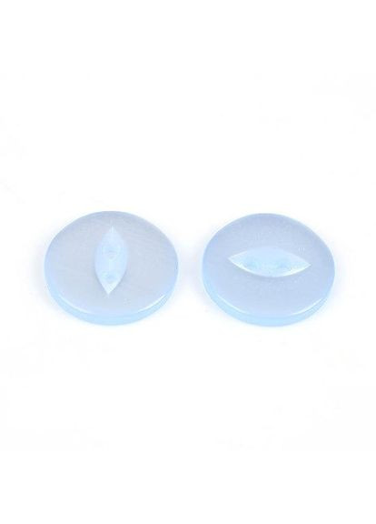 Пуговица Круглая с двумя отверстиями Синяя 19 мм диаметр Finding (316248214)